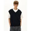Madwitch Retro High-Sense Wool Knitted Vest for Men and Women, Versatile V-Neck Hand-Stitched Sweater for Autumn