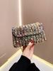 Full Rhinestone Women's Evening Clutch Bag Luxury Leather Chain Handbag Elegant Wedding Party Diamond Wallet Rectangular Purse