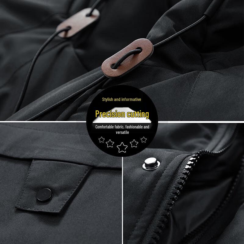 EASTERN CAMEL Men's Winter Warm Hooded Padded Jacket