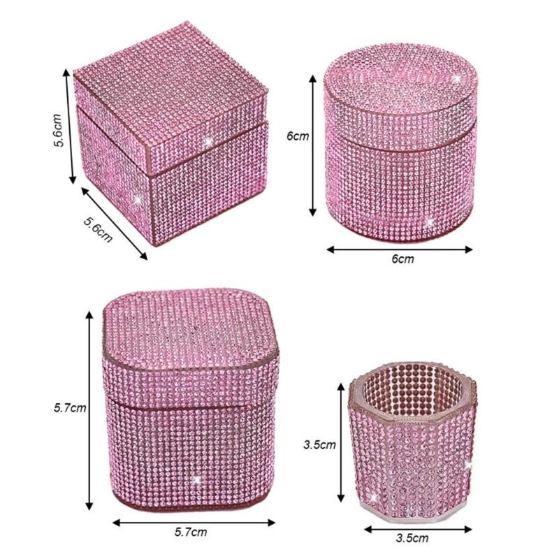 Multifunktionale Nailart-Tasse mit Strassdekoration zur Pinselreinigung und Schmuckpräsentation, zartes Aussehen