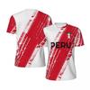 Modische Peru Flagge Grafik Fußball T-Shirts Für Männer Trend 3D Nationales Emblem Gedruckte Sport T-Shirts Locker Atmungsaktive T-Shirts Oberteile