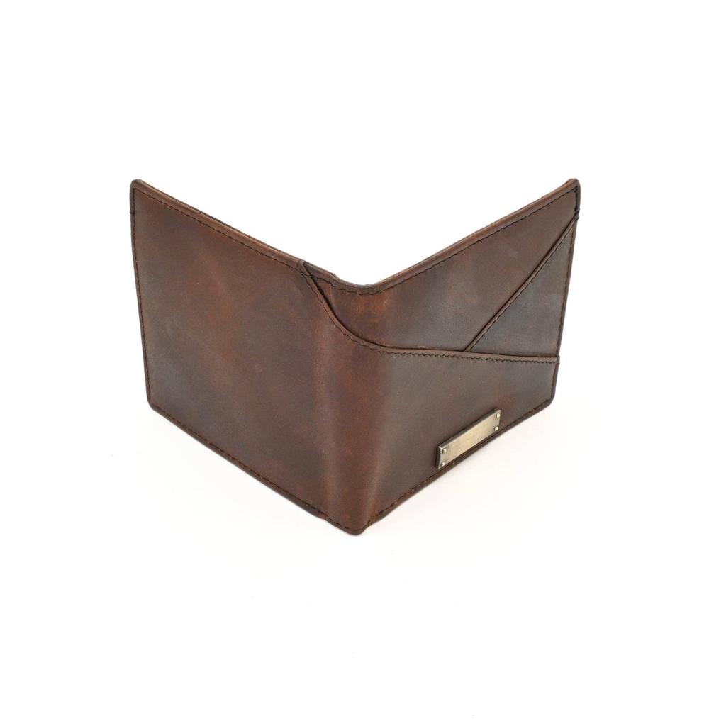 Leather Wallet 2B Crnbrn -Premium Brown Full-Grain Leather Wallet for Men with Coin Pocket & 4 Card Slots