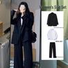 Women's Black Suit Set for Spring/Autumn 2026 - Casual, Fashionable, and Professional; Ideal for Interviews and College Students.