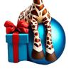 Giraffe Christmas Ornament Acrylic Cute Animal Pendant Cartoon Giraffe Hanging Ornament for Tree Car Animal Lovers Gift