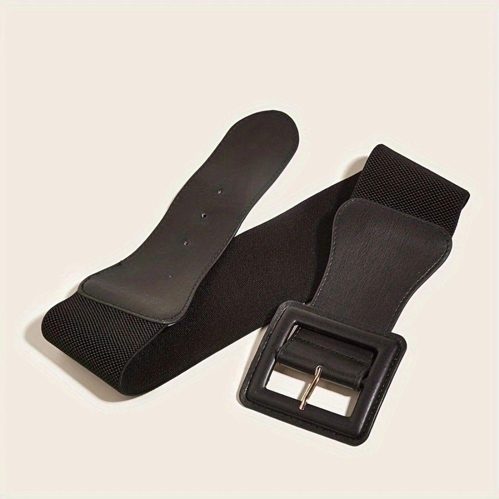 Wide Waist Strap Punk Style Decoration Belt Exquisite Stretch Waistband  for Women