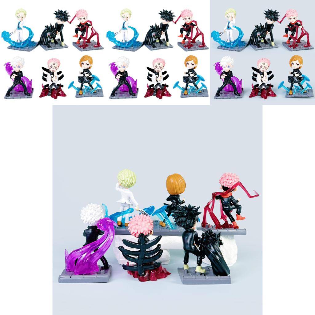 Jujutsu Kaisen Pvc Figurine Collection With Battle Scene Effects For Collectors And Decor