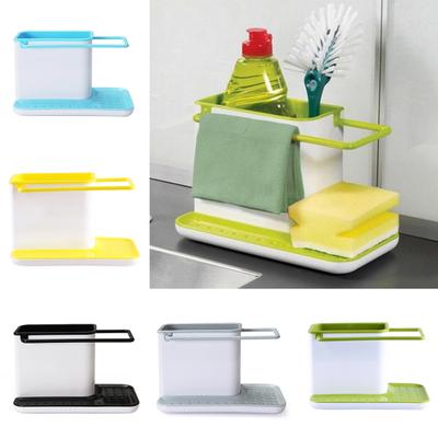 Kitchen Box Draining Sponge Holder Towel Shelf Sink Storage Rack Organizer Stand