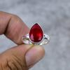Mozambique Garnet Gemstone Handmade 925 Sterling Silver Jewelry Ring Size 8 M-282