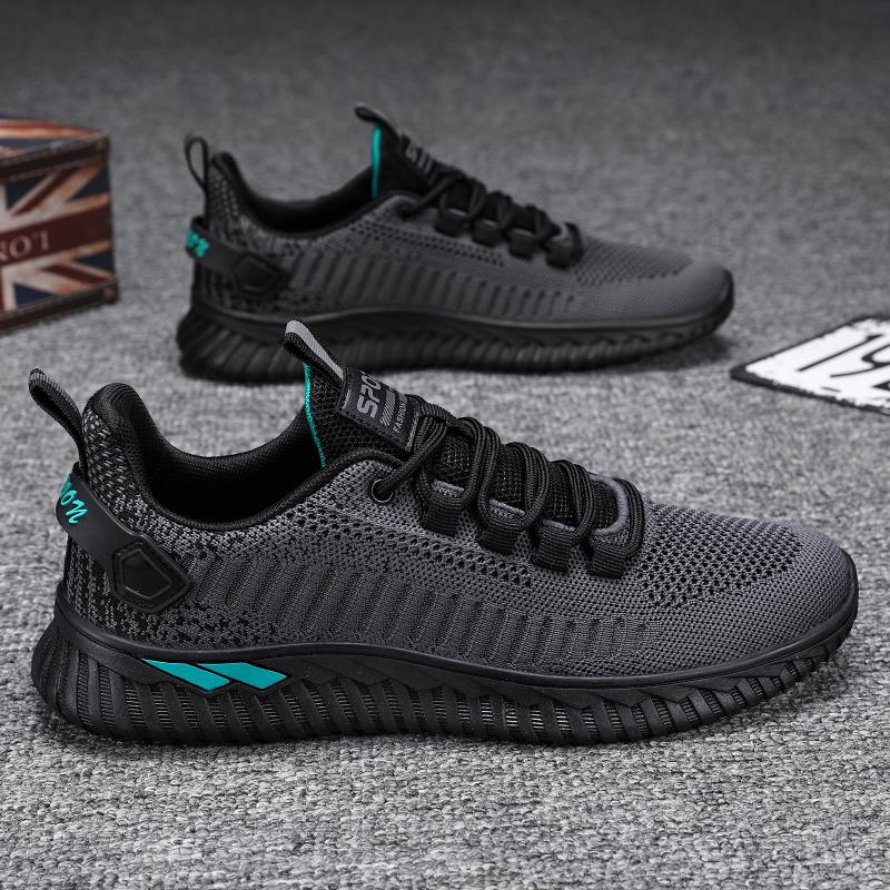 

Мужская обувь 2025 года, новые летние дышащие сетчатые туфли с сетчатой подкладкой, мужские спортивные и рабочие нескользящие туфли для страхования труда 39 серый