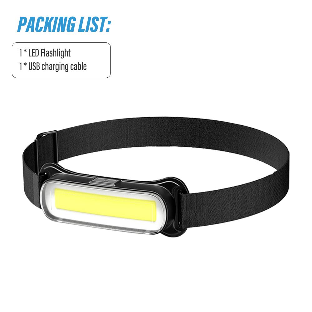 

Сверхъяркий налобный фонарь COB для рыбалки Портативный рабочий фонарь Уличный поисковый фонарь с очень большим прожектором COB и легкой конструкцией