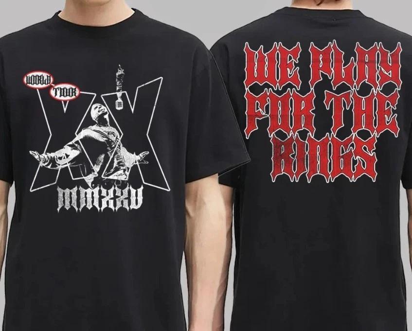 

Chris Brown Merch Tee We Play in Detroit MI 2025 Two Sided Unisex T-Shirt High-end Luxury Is for Both Men and Women Top Y2k 4XL