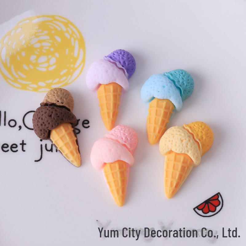 Simulation Ice Cream Cone DIY Kit: Craft Glue & Resin Jewelry Accessories