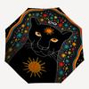 1pc Panther Cosmic Automatic Folding Umbrella - Compact 8-Rib Design, Durable Plastic & Iron, Lightweight for Outdoor Daily Use099