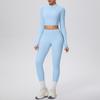Casual Zipper Jacket & High-Waisted Butt-Lifting Yoga Pants Set
