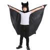 Dětský halloweenský kostým Netopýří plášť s kapucí Černý cosplay oblečení pro děti 3-8 let