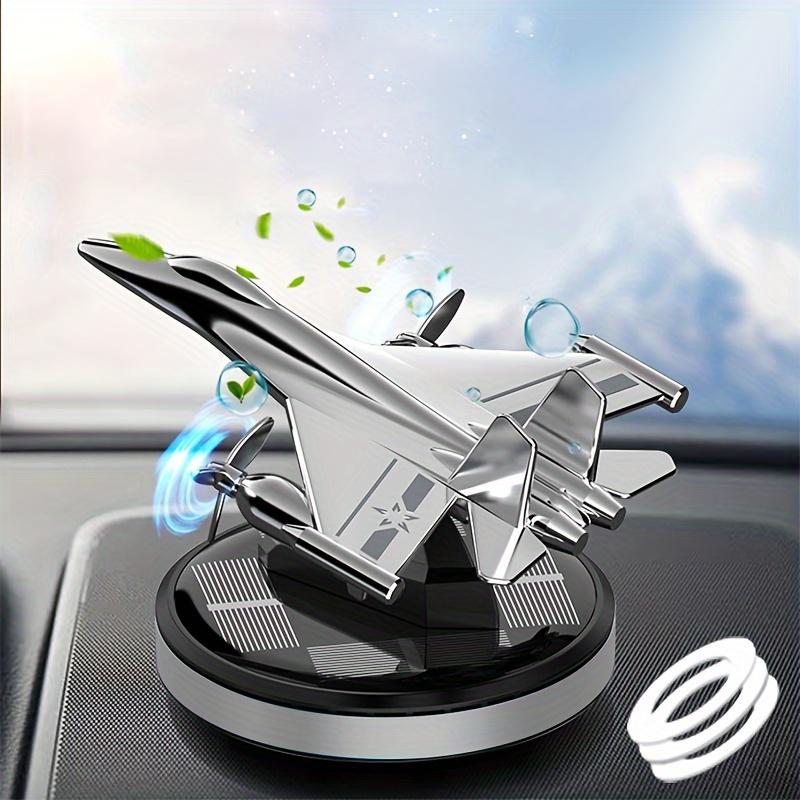 1pc Solar Rotating Car Aromatherapy Ornament, Car Perfume Interior Fighter Ornament Decoration Supplies