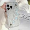 Summer Fresh Blue Floral Iphone14promax Apple 15 Mobile Phone Case 16 Suitable for 12 Transparent Lanyard