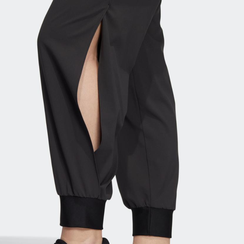 Adidas Embroidered Logo Joggers With Elastic Waist Women Bottoms Black HR8401