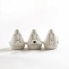 3 Pieces Resin Figurines Flat White PersonShaped Sculptural Flower Inserts for Art Lovers,
