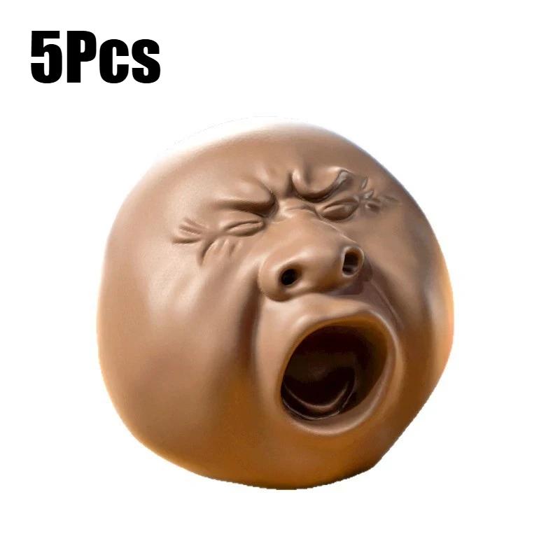Funny Tea Pet Yawning Person Avatar Plastic Ugly Tea Pet Squirting Toy Boy Girl Stress Relief Toy Tea Set Tea Table Decoration