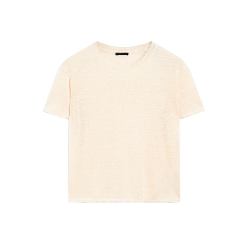 MD Summer New Arrival Women's Clothing American Basic Style Casual Minimalist Lightweight round Neck Short Sleeve T-shirt Top 6813703