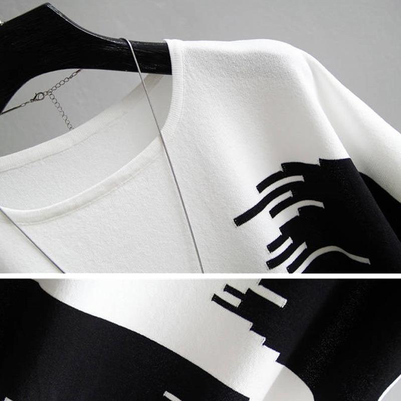 Femmes d'été pull mince côtes tricoté Femme hauts