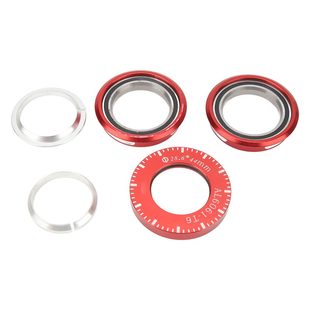 X CANSUN Folding Bike Headset 44mm Folding Bicycle Bowl Set Build In Bearing Headset for BYA412 P18 P8 1 Set Red