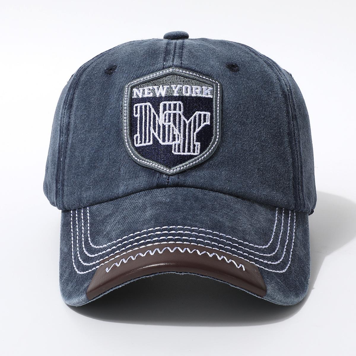 Yc Vintage Embroidered Baseball Cap, Embroidered Baseball Cap, Washed Truck Cap Adjustable