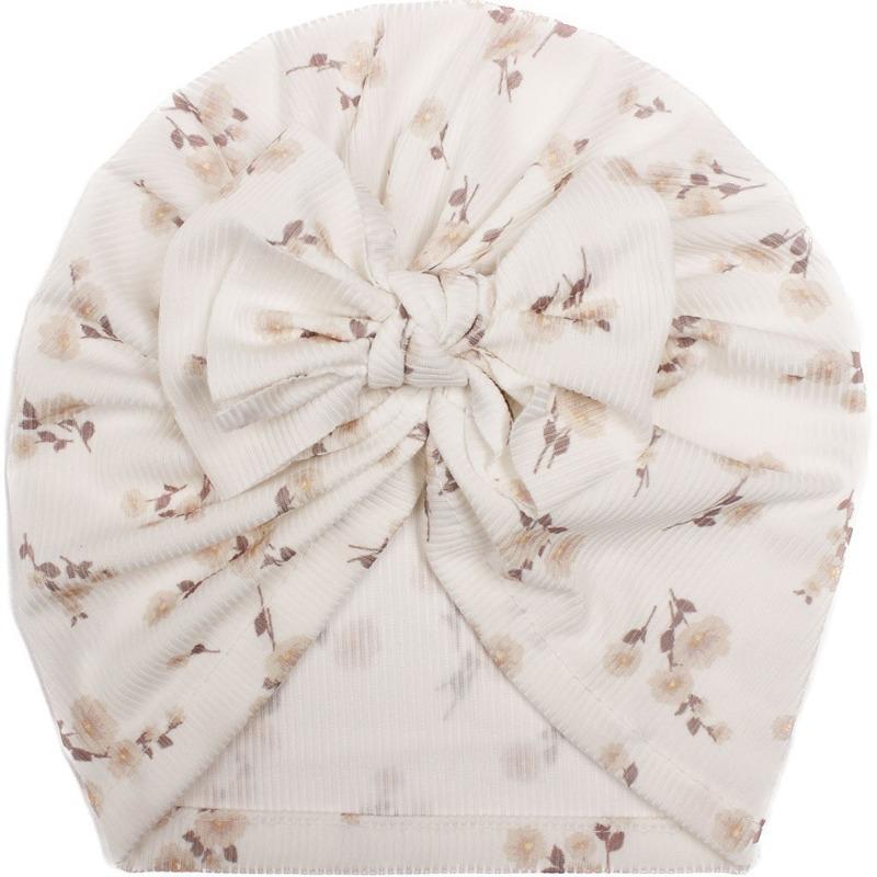 New Baby Bow Pullover Hat, Thin Creative Printed Children's Hat, Comfortable Baby Tire Hat