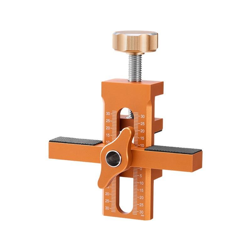 

1 шт., приспособление для установки двери шкафа для деревообработки, устройство для отскока из алюминиевого сплава, пробивание отверстий в двери шкафа, подвешивание двери шкафа, подъем двери, самодельный выравниватель