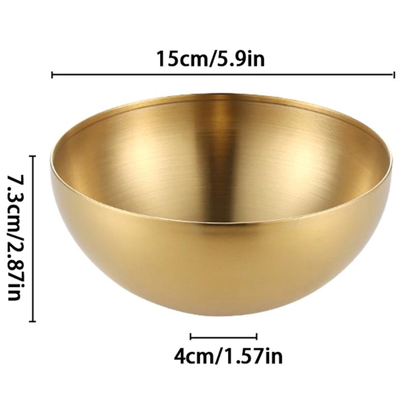 Boluri din oțel inoxidabil, salată, supă, amestecare, servire, boluri coreene din metal pentru depozitarea pastelor