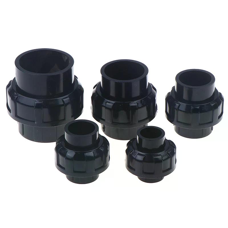 1/5 st 20/25/32/40/50 mm Svart PVC-koppling Garden Bevattningsrör Direktkopplingar Akvarium Avloppsrör Rak koppling