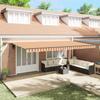 Retractable Awning Yellow and Orange 600 X 300 Cm
