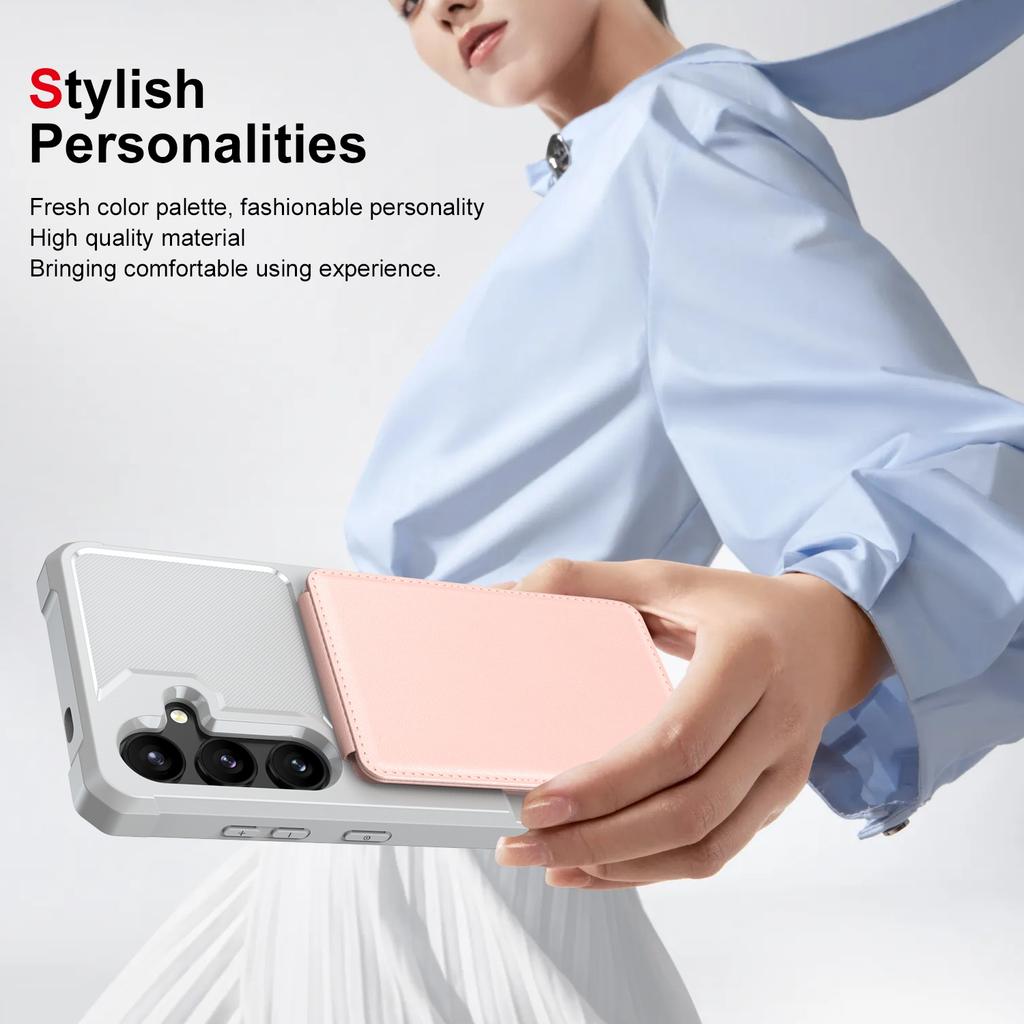 For Samsung Galaxy S25 FE Case Vertical Flip Card Slot Kickstand Leather + TPU Phone Cover