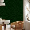 Bottle Green Leather Wallpaper, Green and Black, 50x1000
