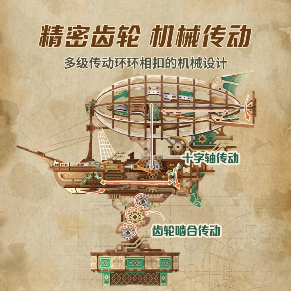 New Tonecheer Howl's Moving Castle Wooden Puzzle Building Blocks Diorama Model Kit Dollhouse Decoration 3D Wooden Birthday Gift