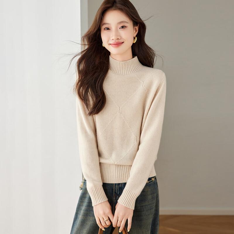 Srcr Consinee 100% Cashmere Thick Half-Neck Sweater