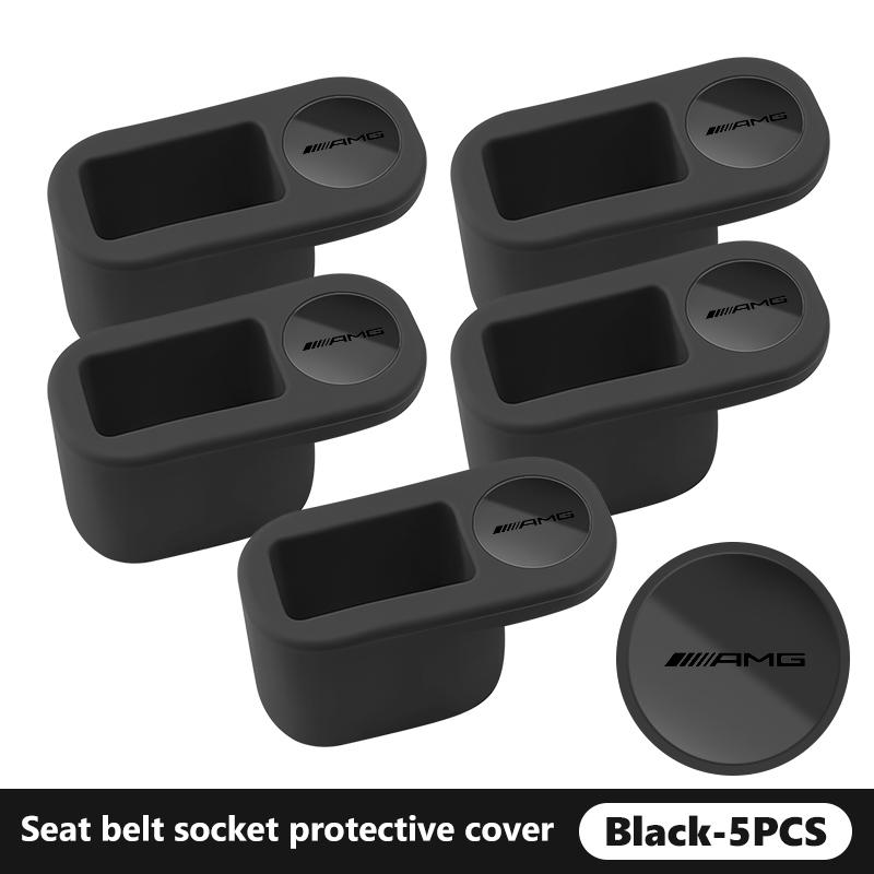 For AMG Car Seat Belt Buckle Anchor Socket Anti-collision Protect Cover Mercedes Benz CITAN VITO SPRINTER CLS SLK W202 W203 W204