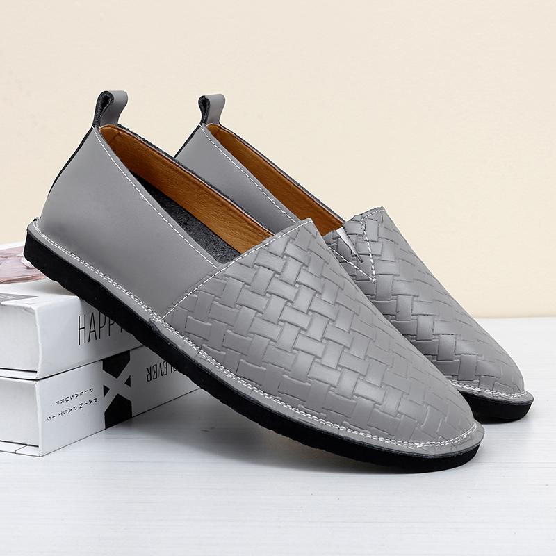 Fashion 2025 Spring Autumn Hot Selling Men's Genuine Leather Shoes Massage Sole Comfortable Men's Loafers Simple Trendy Business Shoes