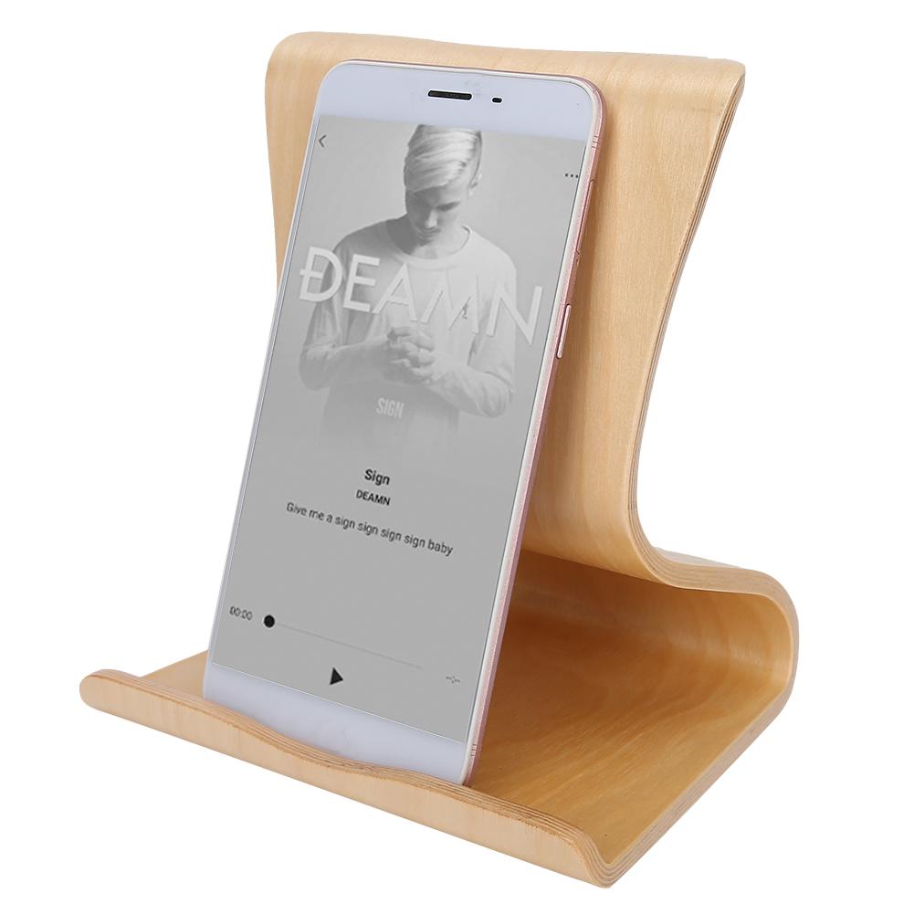 Wooden Mobile Phone Stand Tabletop Tablet Holder Bracket for Bedside   Desktop