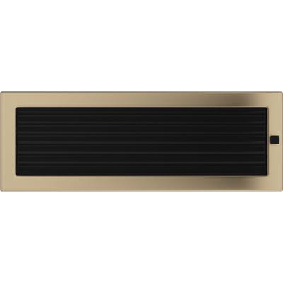 Lüftungsgitter 17x49 vergoldet mit Jalousie