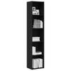 Bookshelf Oak Black 40 x 30 x 189 cm Engineered Wood