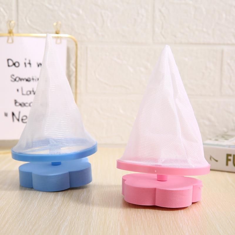 Washing Machine Hair Removal Floating Pet Fluff Filter Reusable Mesh Dirty Collection Bag