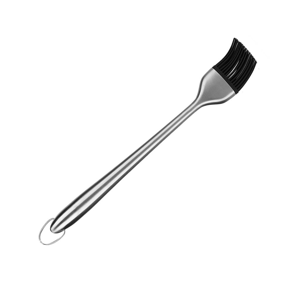 Stainless Steel Handle Silicone Head Basting Barbecue Oil Brush BBQ Roasting Tool (30cm)