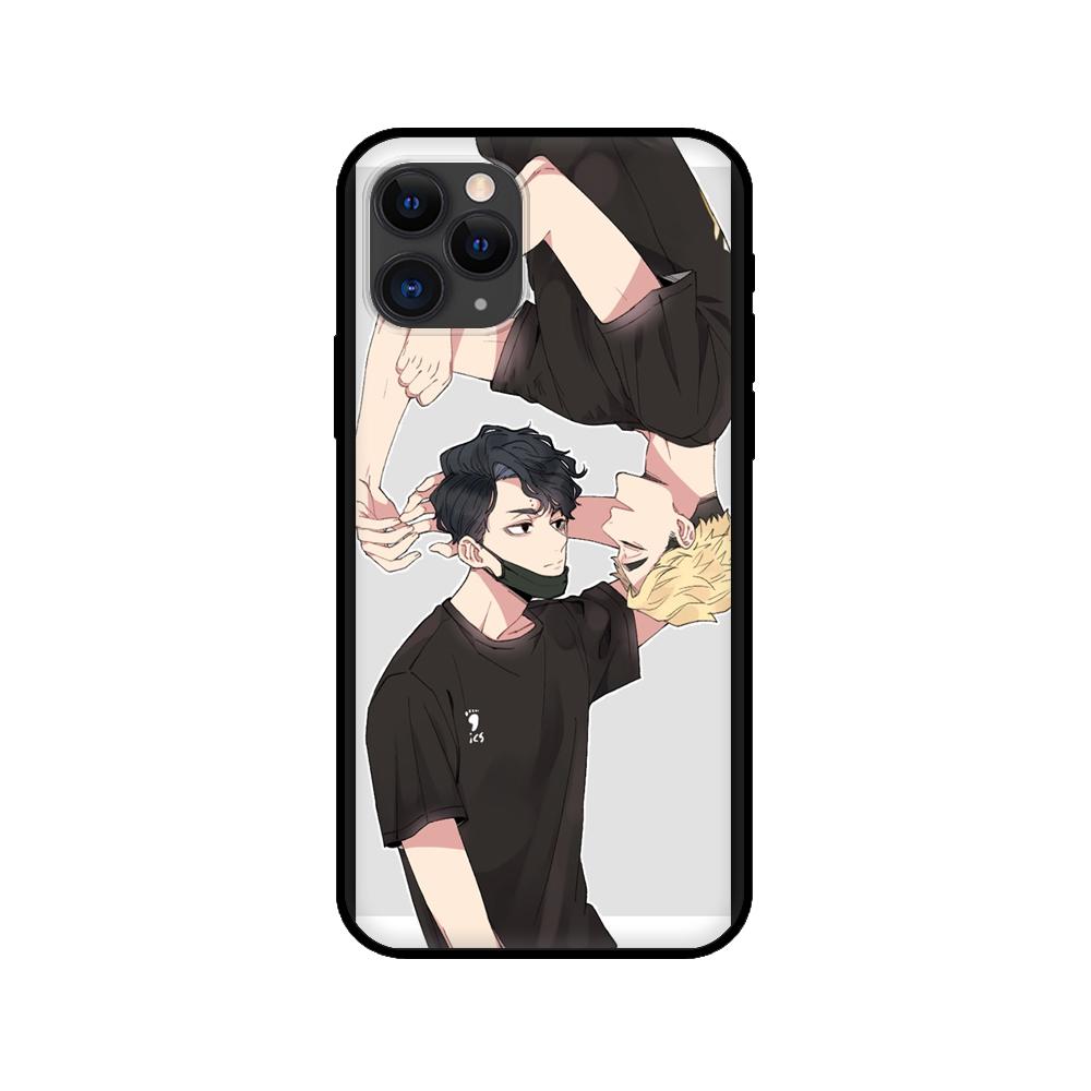 Black Tpu Case for Iphone 5 5s Se 2020 6 6s 7 8 Plus X 10 XR XS 11 12 Mini Pro MAX Back Cover  Miya Atsumu Haikyuu