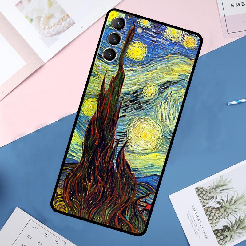 Van Gogh Oil Painting Case For Samsung Galaxy S25 Ultra S21 S22 S24 S23 Ultra S9 S10 Plus S21 FE S25 FE Back Cover
