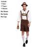 Oktoberfest Men Clothing Stage Costume Cosplay Shirt Suspenders Shorts Hat With