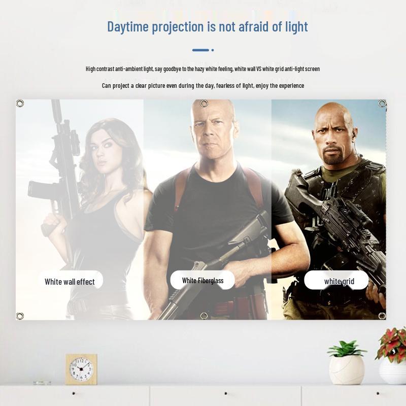

Фотонная штора с высоким коэффициентом усиления, широкоугольный проекционный экран с защитой от засветки для помещений/улицы Basic with Adhesive Strips - 60 inch, 4:3
