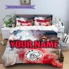 Custom Name,AFC Ajax Pattern Bedding Home Decoration Birthday Gift ( 1 duvet cover + 2 pillowcase, without core),fan merchandise.