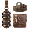 Viking Style Potion Bottle Belt Medieval Leather Pouch Set COSPLAY Gear